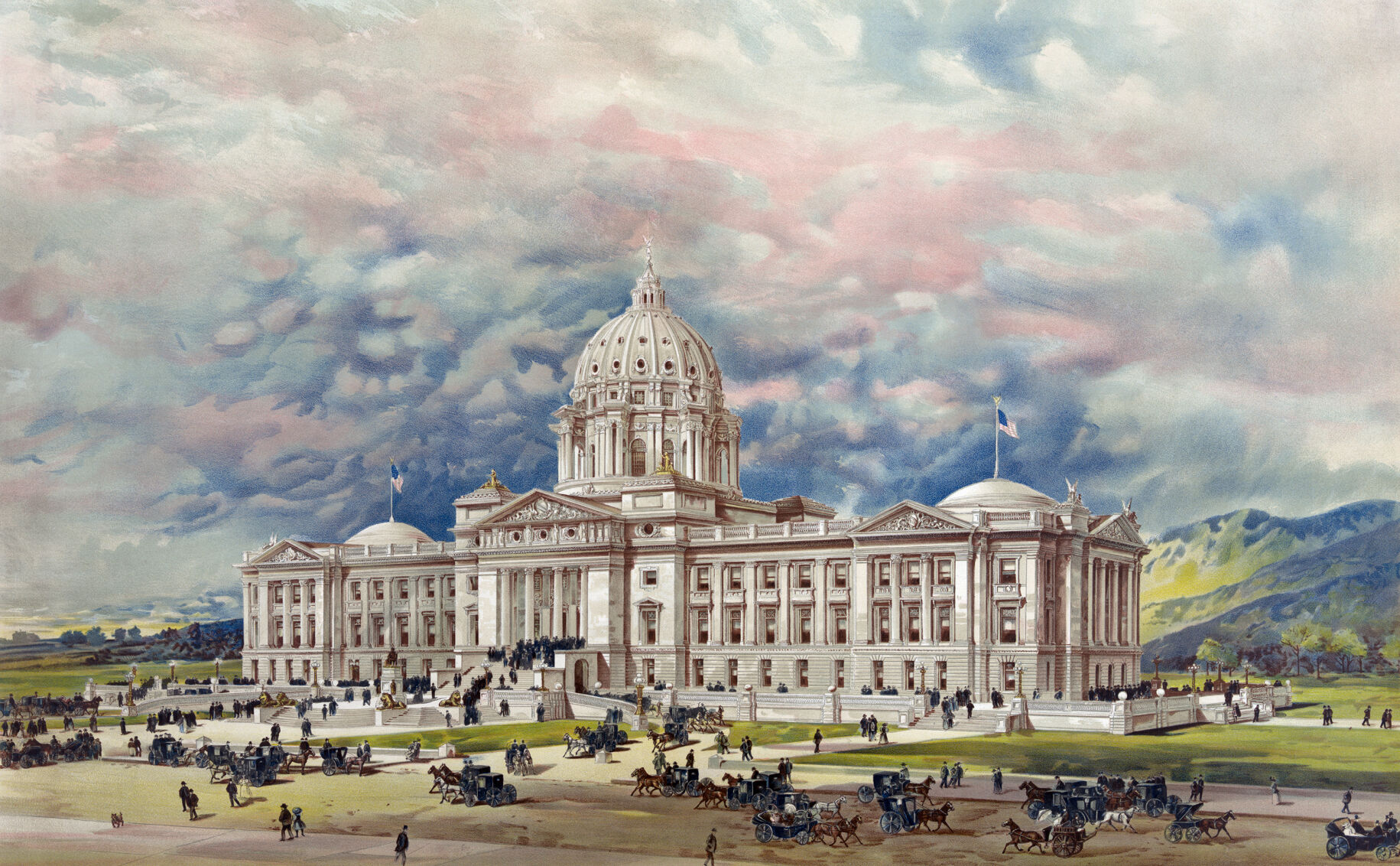 Montana State Capitol design by George R. Mann, 1896
